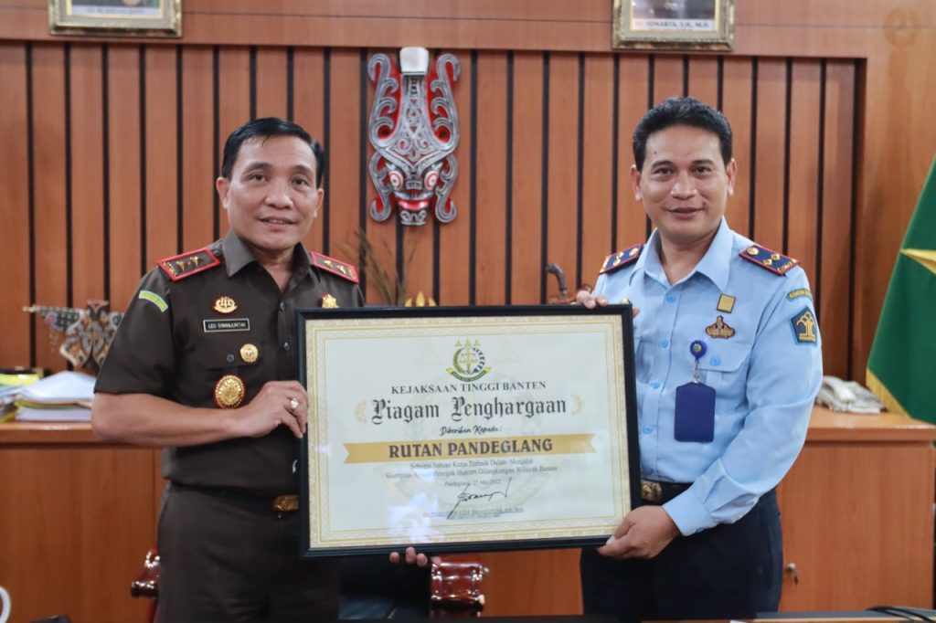 Rutan Pandeglang Sabet Penghargaan Dari Kejati Banten