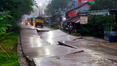Jalan Picung-Munjul Amblas, Kendaraan Tak Bisa Melintas