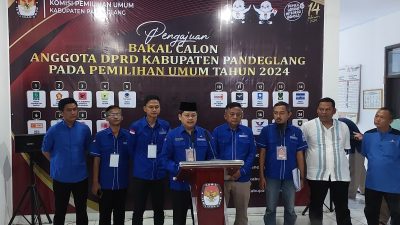 Setorkan Berkas Bacaleg ke KPU Pandeglang, Demokrat Optimis Peroleh 10 Kursi