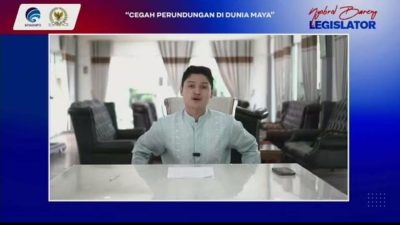 Tangkapan layar anggota dpr ri saat menjadi pemateri dalam acara webinar bersama warga Kabupaten Pandeglang dan Lebak (Katakita.co)