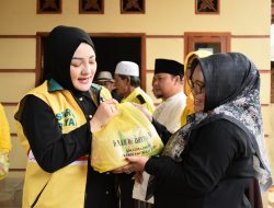 ‎Ketua Terpilih Golkar Lebak, Adde Rosi Bagikan Ribuan Sembako di Rangkasbitung