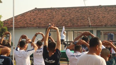 Lapas Serang Gelar Senam Bersama WBP, Dukung Pembinaan Fisik dan Mental